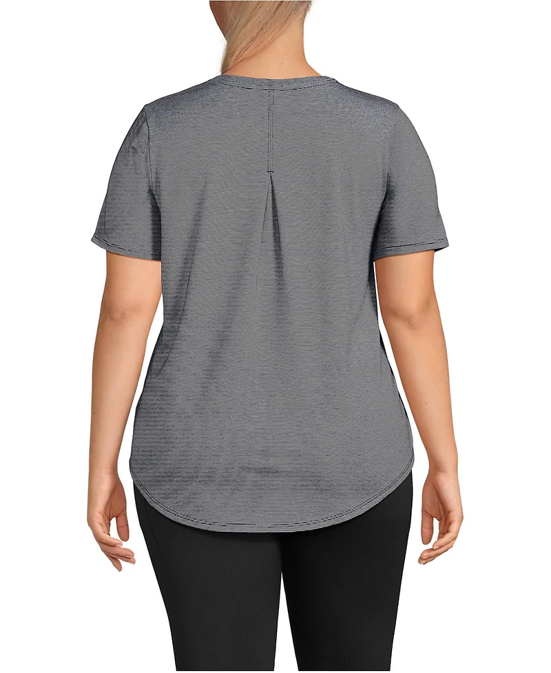 Lands' End Plus Short Sleeve Cooling Performance Tunic Tee