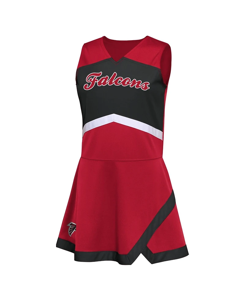 Outerstuff Toddler Girls' 2T-5T Atlanta Falcons Cheer Captain V-Neck Jumper Dress and Bloomers Set