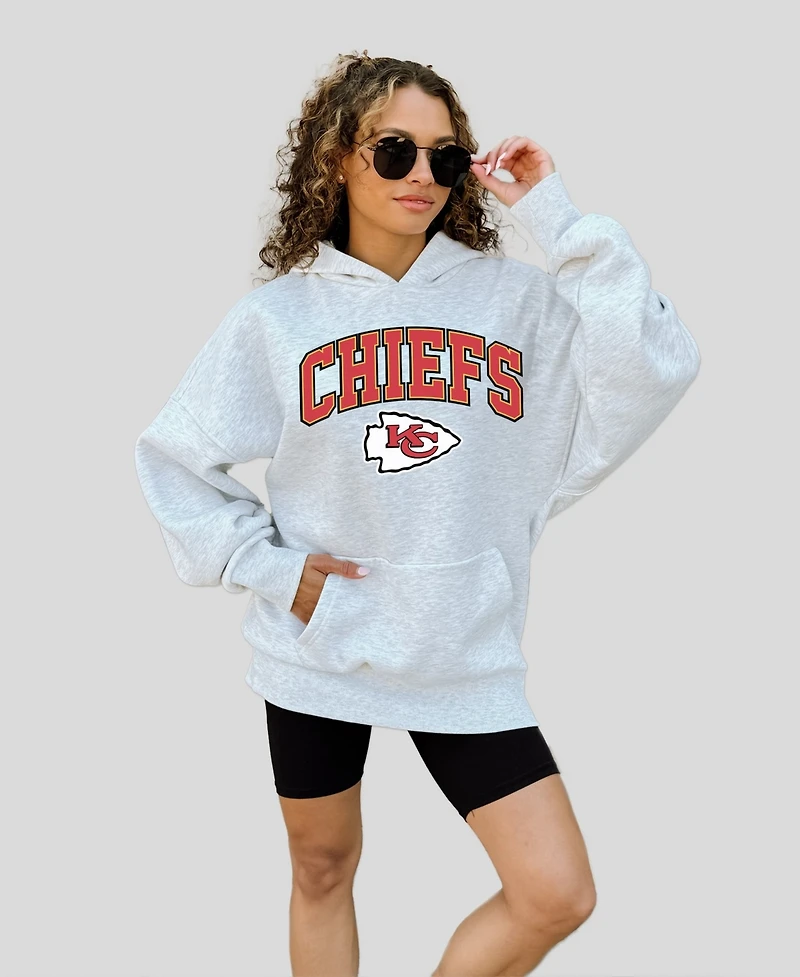 Gameday Couture Women's Kansas City Chiefs Fan Edition Oversized Fleece Pullover Hoodie