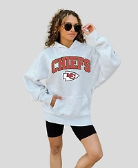 Gameday Couture Women's Kansas City Chiefs Fan Edition Oversized Fleece Pullover Hoodie