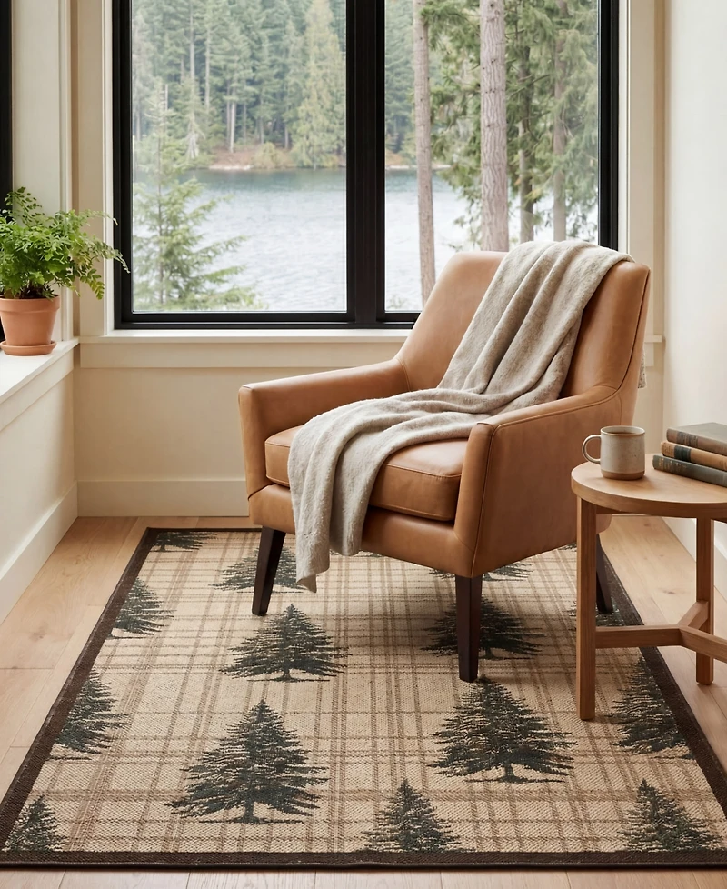 Eddie Bauer Non-Skid Printed Washable Accent Rug, 60" x 36"