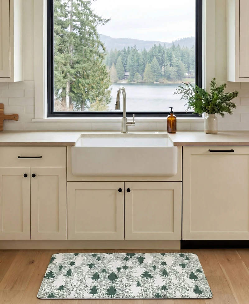 Eddie Bauer Christmas Trees Non-Slip Kitchen Mat