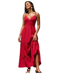 Cupshe Women's V-Neck Beach Maxi Dress