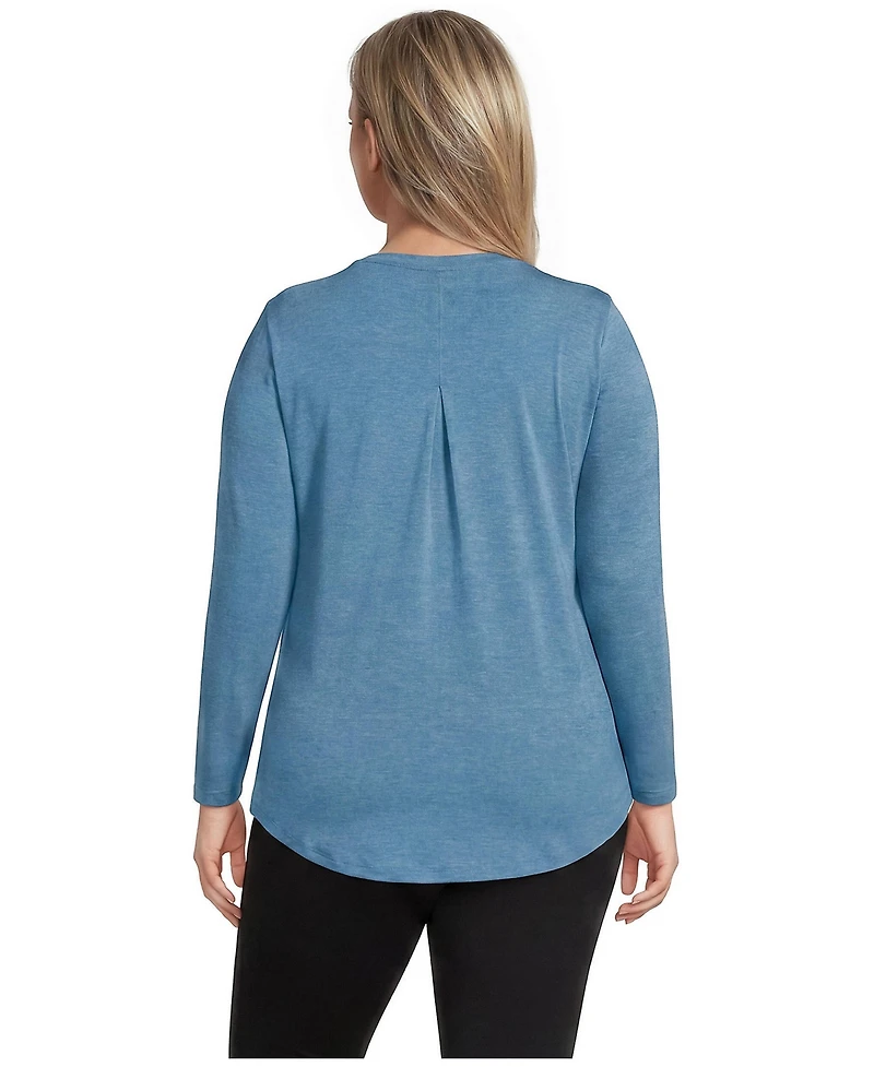 Lands' End Plus Long Sleeve Cooling Performance Tunic Tee