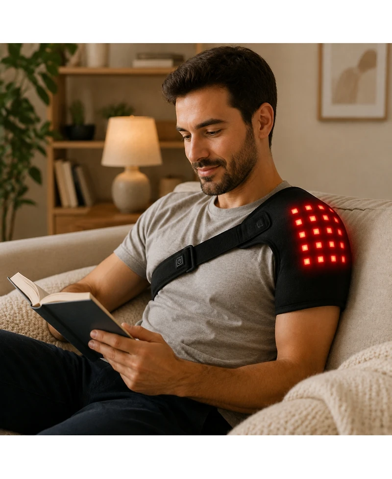 Pursonic Red Light Therapy Shoulder Pad - Targeted Relief for Pain, Stiffness & Recovery