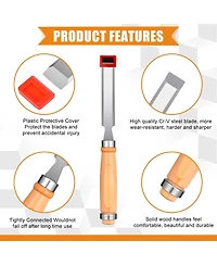 Xdovet Wood Chisel Set Double-edge Coping Tool Joinery Carving Kit