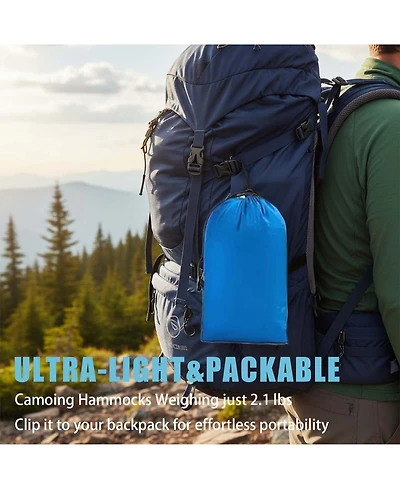 Piscifun Heavy Duty Portable Camping Hammock With Tree Straps For Outdoor Hiking Travel Relaxation