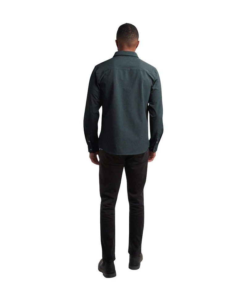 Spyder Men's Melange Long Sleeve 2 Pocket Shirt