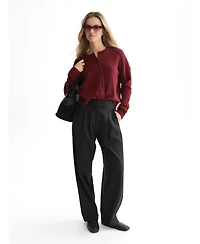 Scotch & Soda Women's Fuzzy Relaxed-Fit V-Neck Cardigan