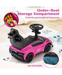 Mecale 3-in-1 Maserati Licensed Push Car with Music, 55-lb Capacity, Ages 18-60 Months