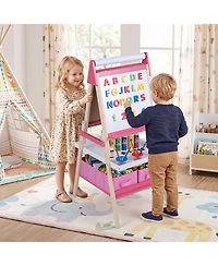 Gymax Ages 3+ Double-Sided Magnetic Easel