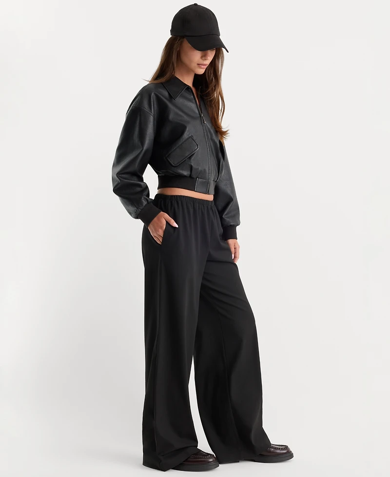 Good American Women's Straight-Leg Pull-On Trouser