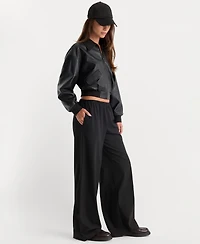 Good American Women's Straight-Leg Pull-On Trouser