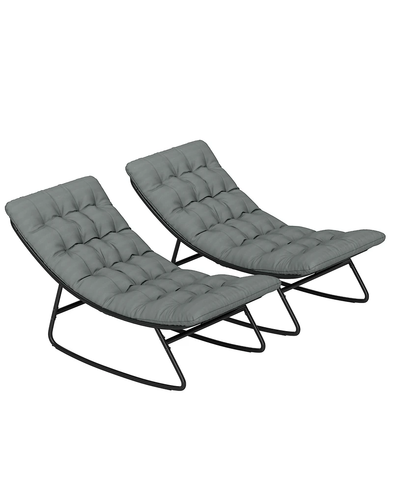 Slickblue Patio Rocking Chairs for Outdoor Porch Garden and Backyard