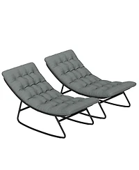 Slickblue Patio Rocking Chairs for Outdoor Porch Garden and Backyard