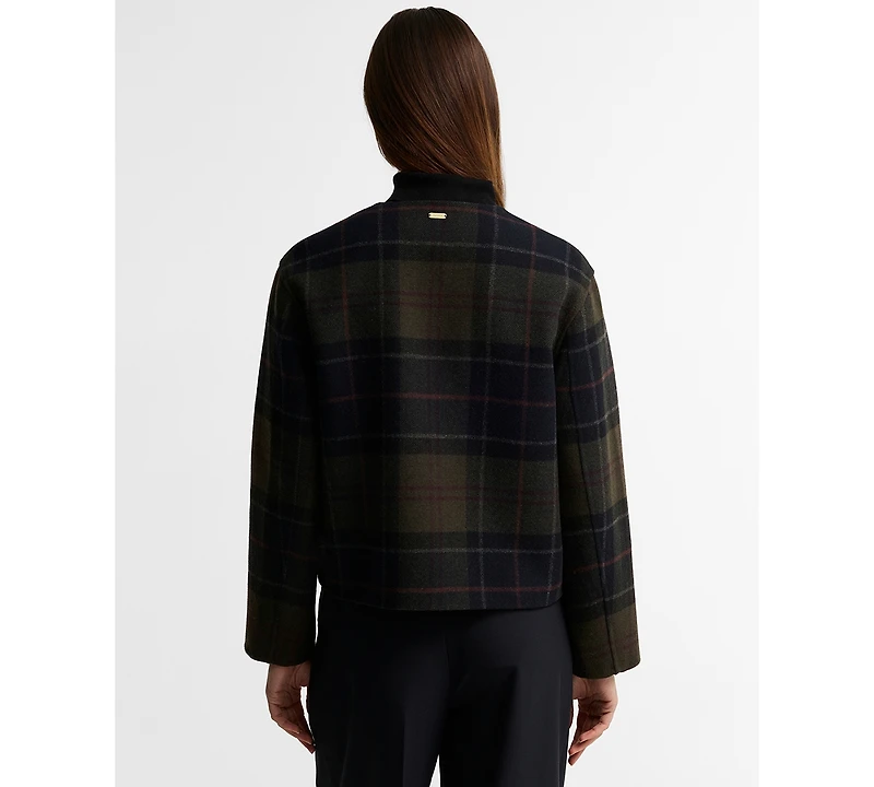 Barbour Women's Marlow Plaid Long-Sleeve Wool-Blend Overshirt