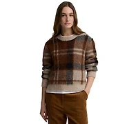 Barbour Women's Glendyn Tartan Alpaca-Blend Crewneck Sweater
