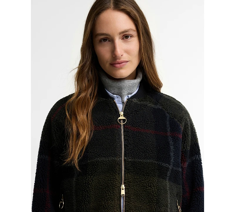 Barbour Women's Kirklees Tartan Jacquard Half-Zip Fleece