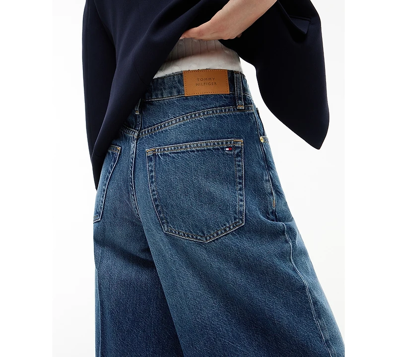 Tommy Hilfiger Women's Indie High-Rise Wide-Leg Jeans