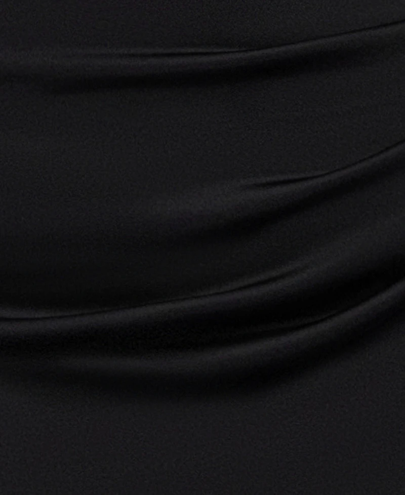 Xscape Plus Wedding Guest Long-Sleeve Mesh Dress