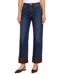 Liverpool Los Angeles Women's Kennedy High-Rise Straight Dark-Rinse Jeans