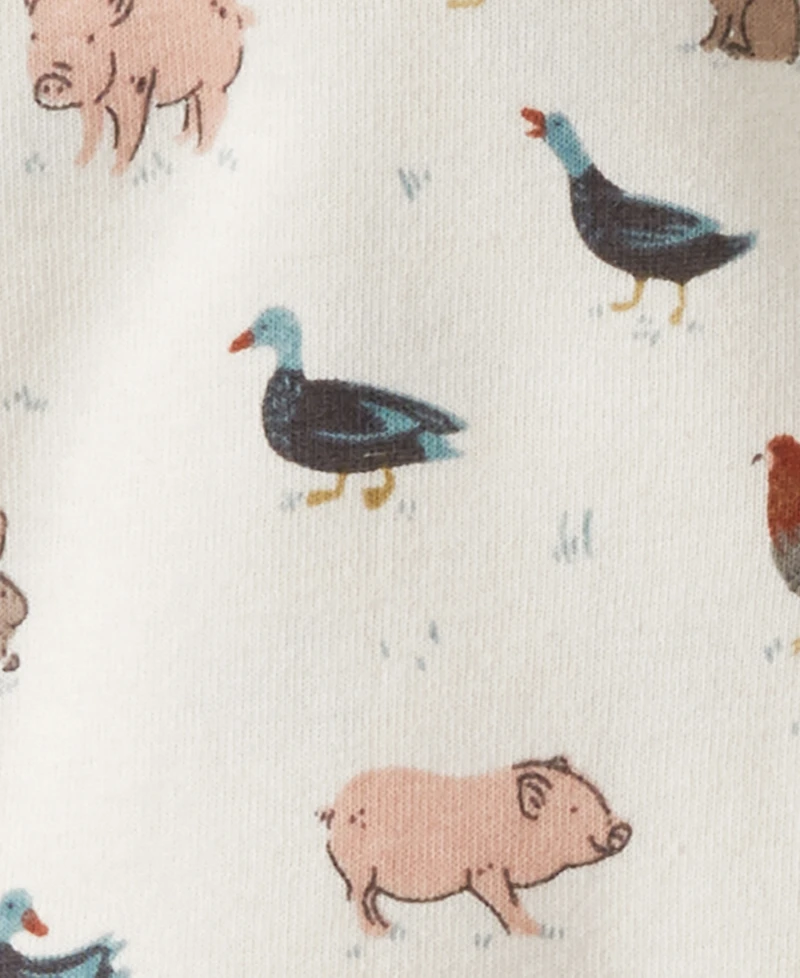 Little Planet by Carter's Baby Boys' or Baby Girls' Farm Friends Footed Coveralls