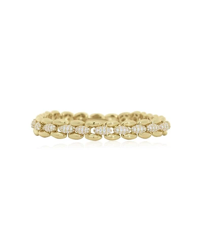 The Lovery Cz Interlocking Bracelet 14K Gold-Plated Sterling Silver