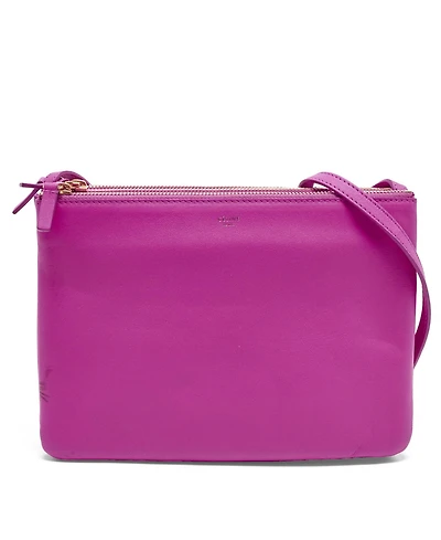 Pre-Owned Celine Women's Trio Large Leather Crossbody Bag