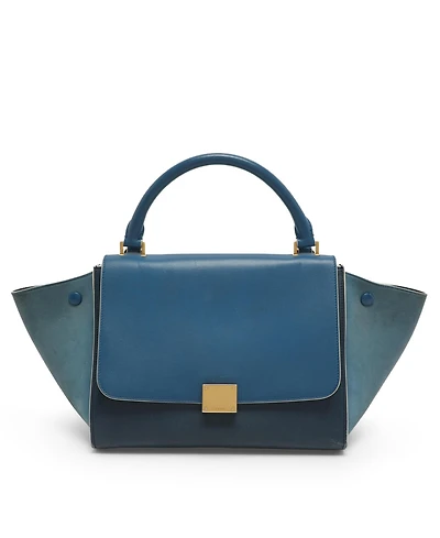 Pre-Owned Celine Women's Small Trapeze Tricolor Leather Top Handle Bag