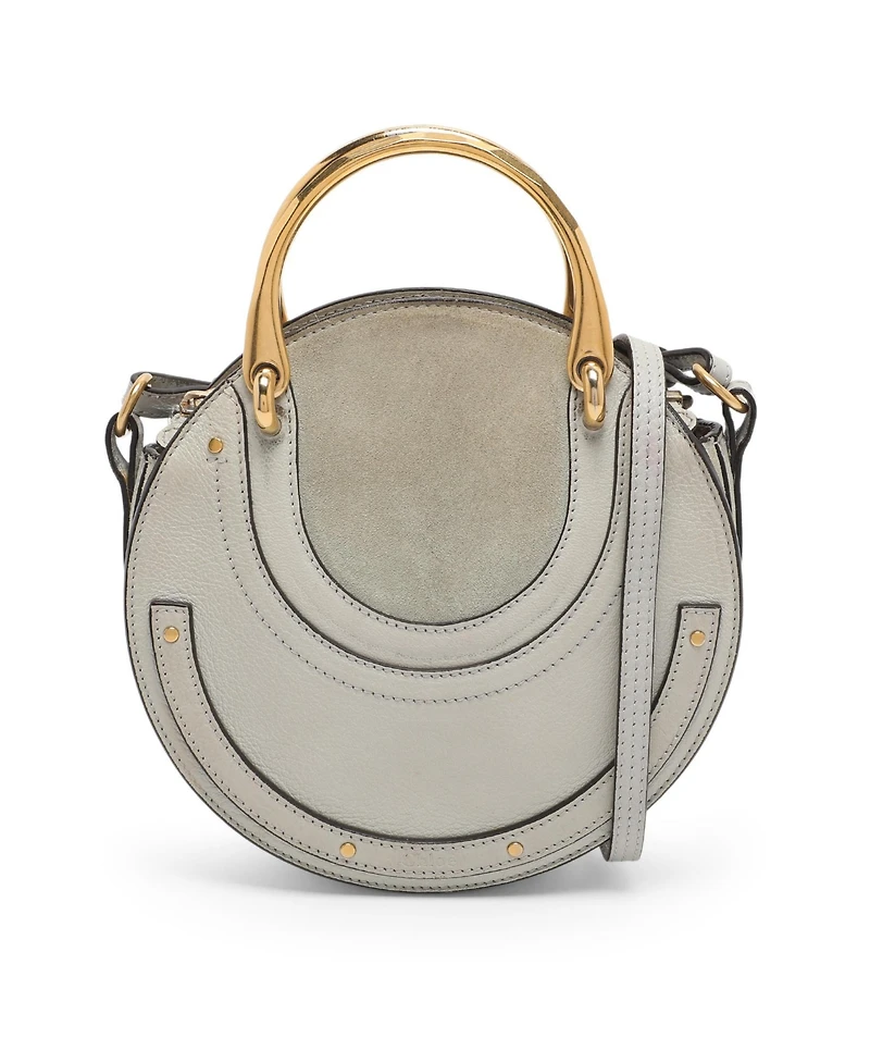 Pre-Owned Chloe Small Pixie Round Leather and Suede Crossbody Bag