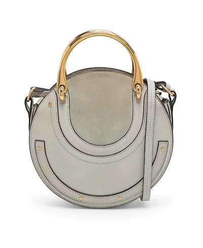 Pre-Owned Chloe Small Pixie Round Leather and Suede Crossbody Bag