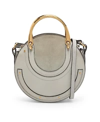 Pre-Owned Chloe Small Pixie Round Leather and Suede Crossbody Bag