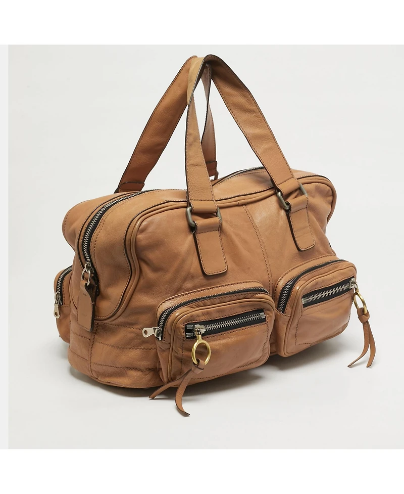 Pre-Owned Chloe Women's Leather Double Pocket Satchel Bag
