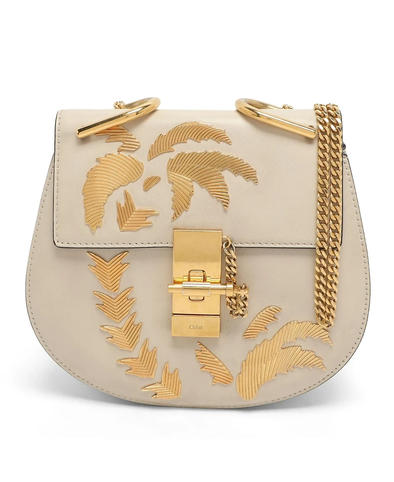 Pre-Owned Chloe Women's Drew Small Palm Embellished Leather Shoulder Bag