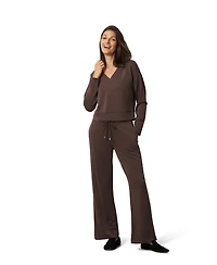 Cable & Gauge Women's V-Neck Dolman Top and Wide Leg Pant Set