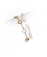The Lovery Open Heart Cz Bar Bracelet 14K Gold Filled Over Brass