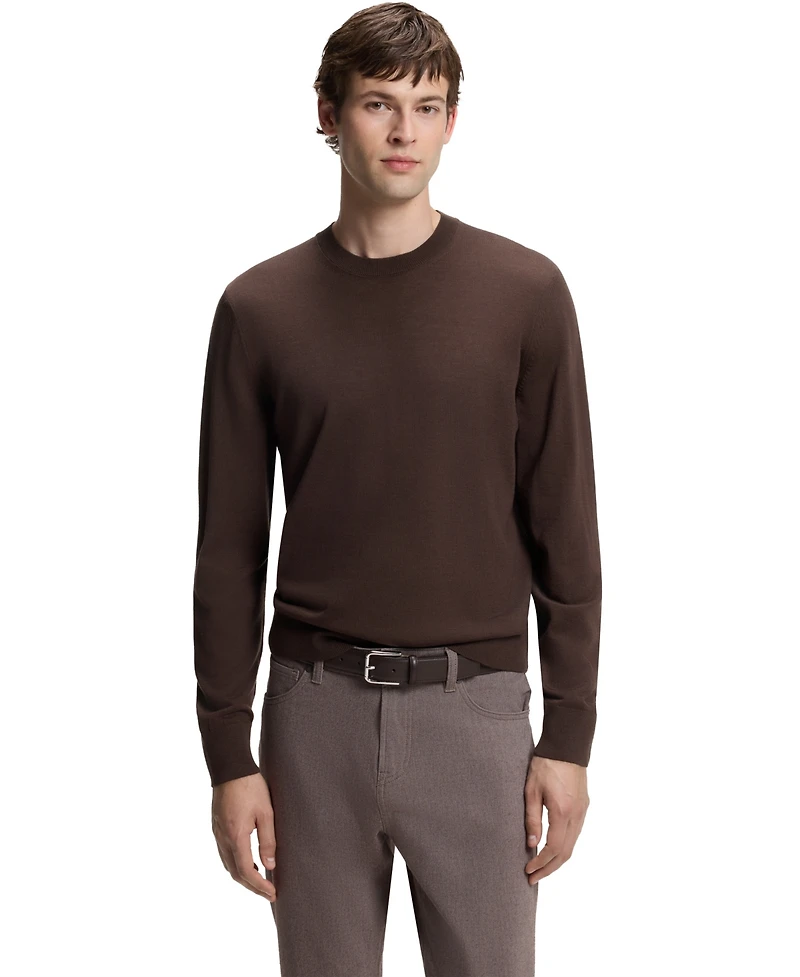 Boss by Hugo Men's Merino-Wool Regular-Fit Sweater