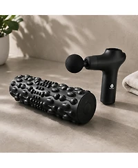 Pursonic Deep Tissue Recovery Bundle - 3-Speed Percussion Massager + FlexiPulse 5-Speed Vibrating Foam Roller