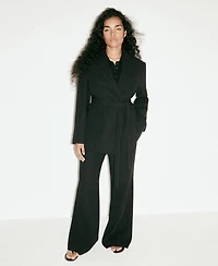 Mango Women's High-Waist Wide-Leg Suits Pants