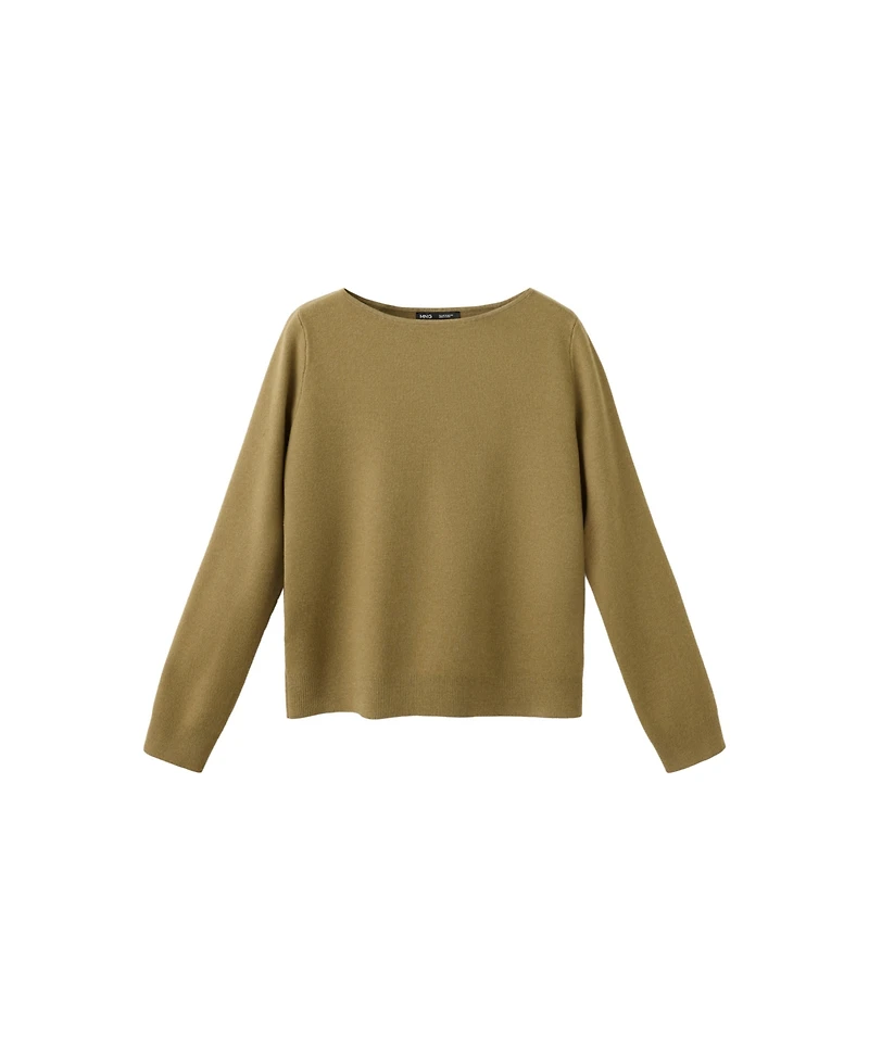Mango Women's Fine-Knit Boat-Neck Sweater