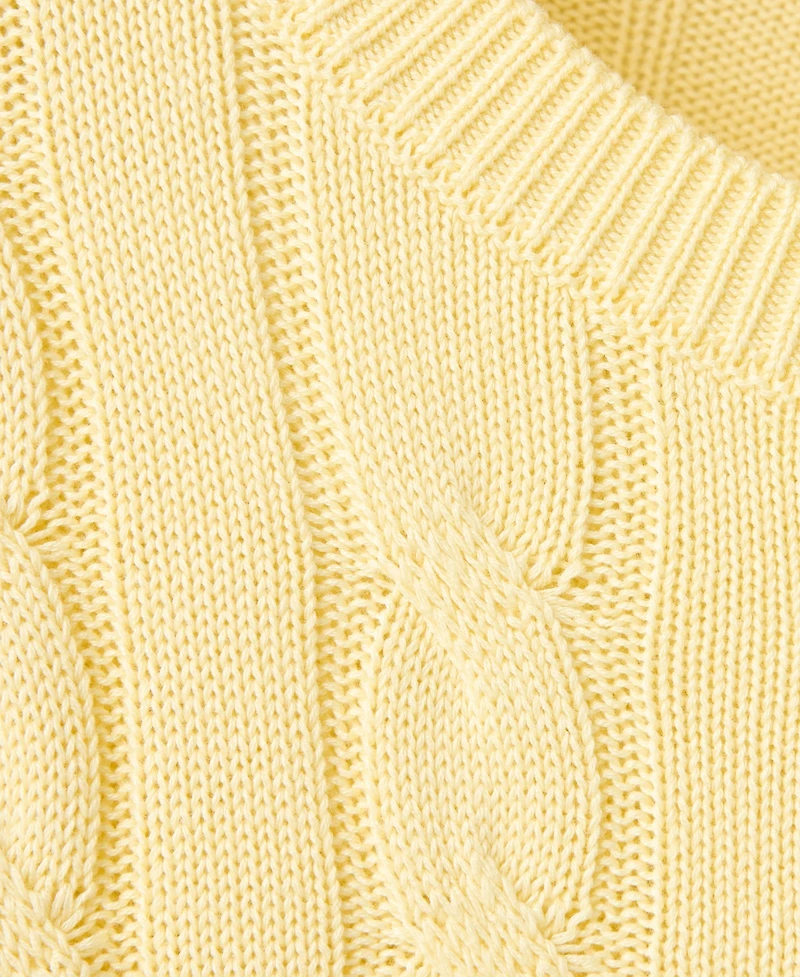 Mango Women's Braided Knit Crewneck Long-Sleeve Sweater
