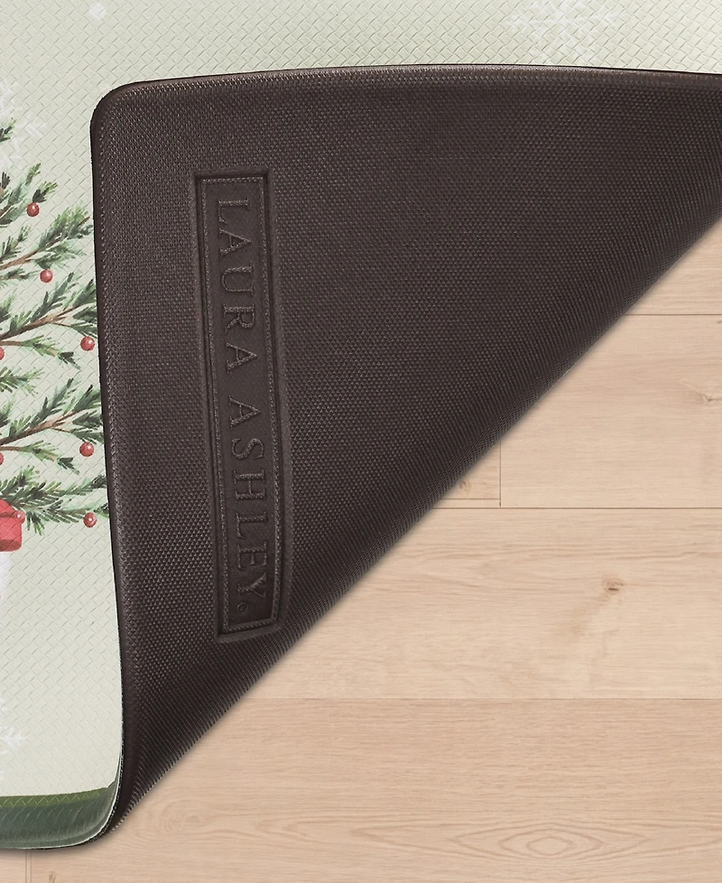 Laura Ashley Christmas Hollybrook Non-Slip 2-Piece Kitchen Mat