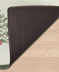 Laura Ashley Christmas Hollybrook Non-Slip 2-Piece Kitchen Mat