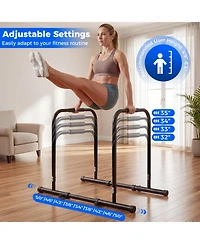 Glintex Dip Bar Station, 4 Height and 5 Width Settings, Holds 330 lbs