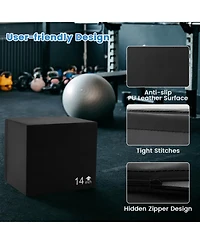 Glintex Foam Plyo Box, 3 Heights in One, 16 x 14 x 12 in, Holds 220 lbs