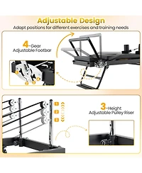 Glintex Pilates Reformer, Foldable 84 in Frame, Holds 660 lbs