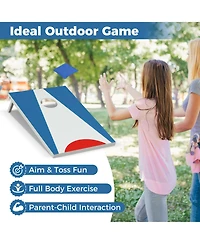 Cornhole Board Set, 3 x 2 ft with 8 Bean Bags and Folding Legs.