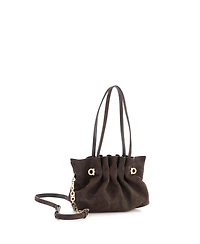 Pre-Owned Salvatore Ferragamo Small Piercing Shoulder Bag Suede