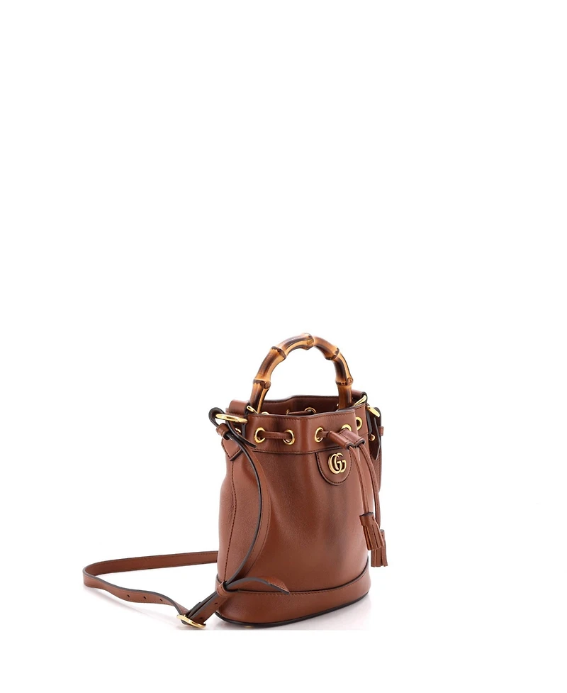 Pre-Owned Gucci Mini Diana Bucket Bag Leather