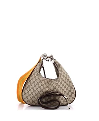 Pre-Owned Gucci Medium Attache Shoulder Bag Gg Coated Canvas